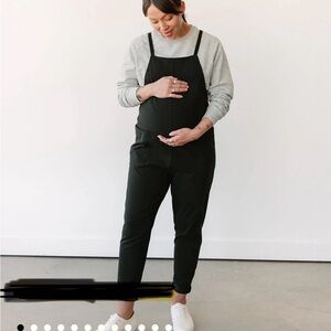 Storq Anytime Overalls Black Size 4/Large Maternity/Postpartum